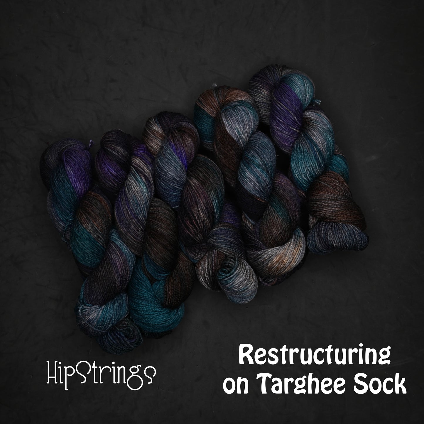 Restructuring on Hand Dyed SW Targhee Wool Nylon Sock Yarn - 115g