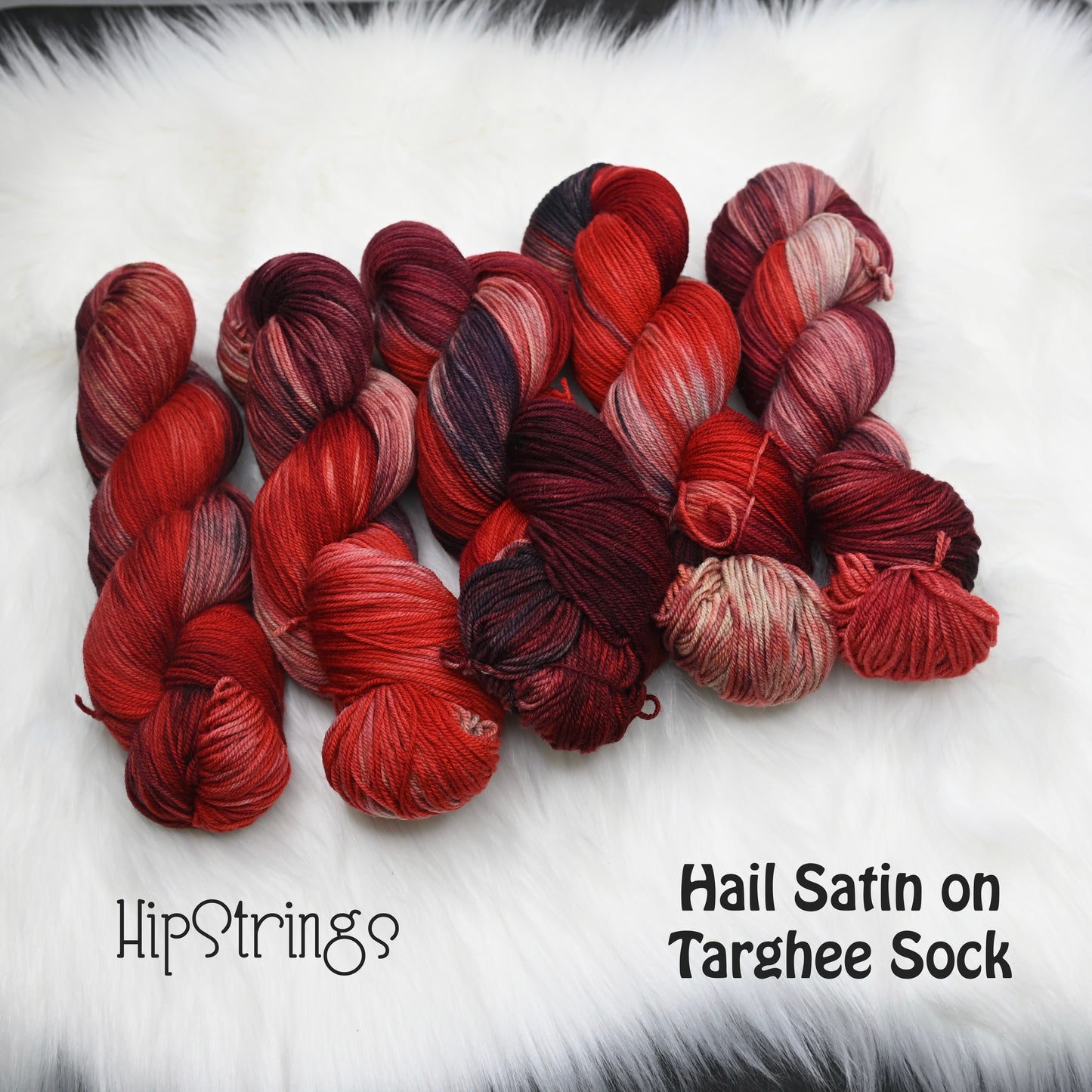 Strawberry Rhubarb on Hand Dyed SW Targhee Wool Nylon Sock Yarn - 465 yd/115 g