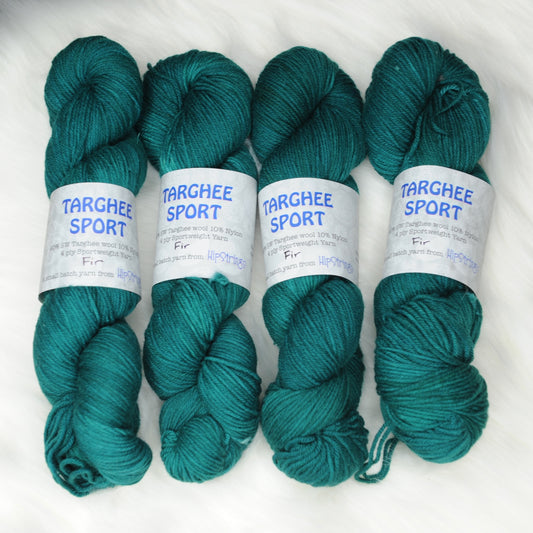 Fir on Hand Dyed Targhee Wool Sport Yarn - 300 yd/100 g