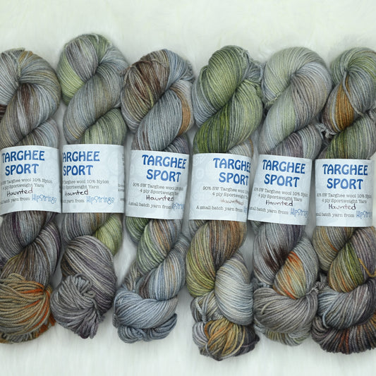 Haunted on Hand Dyed Targhee Wool Sport Yarn - 300 yd/100 g