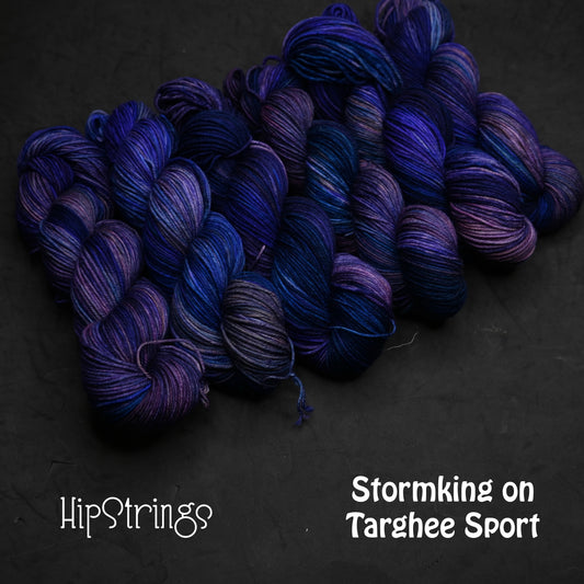 Stormking on Hand Dyed Targhee Wool Sport Yarn - 300 yd/100 g