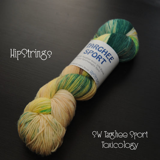 Toxicology on Hand Dyed Targhee Wool Sport Yarn - 300 yd/100 g