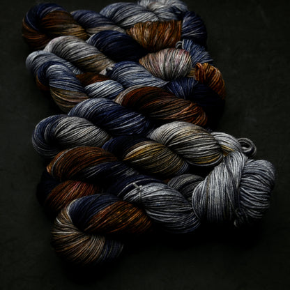 Work Study on Hand Dyed Targhee Wool Sport Yarn - 300 yd/100 g