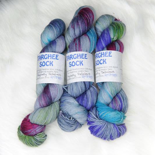 Magically Delicious on Hand Dyed SW Targhee Wool Nylon Sock Yarn - 400yd/100g