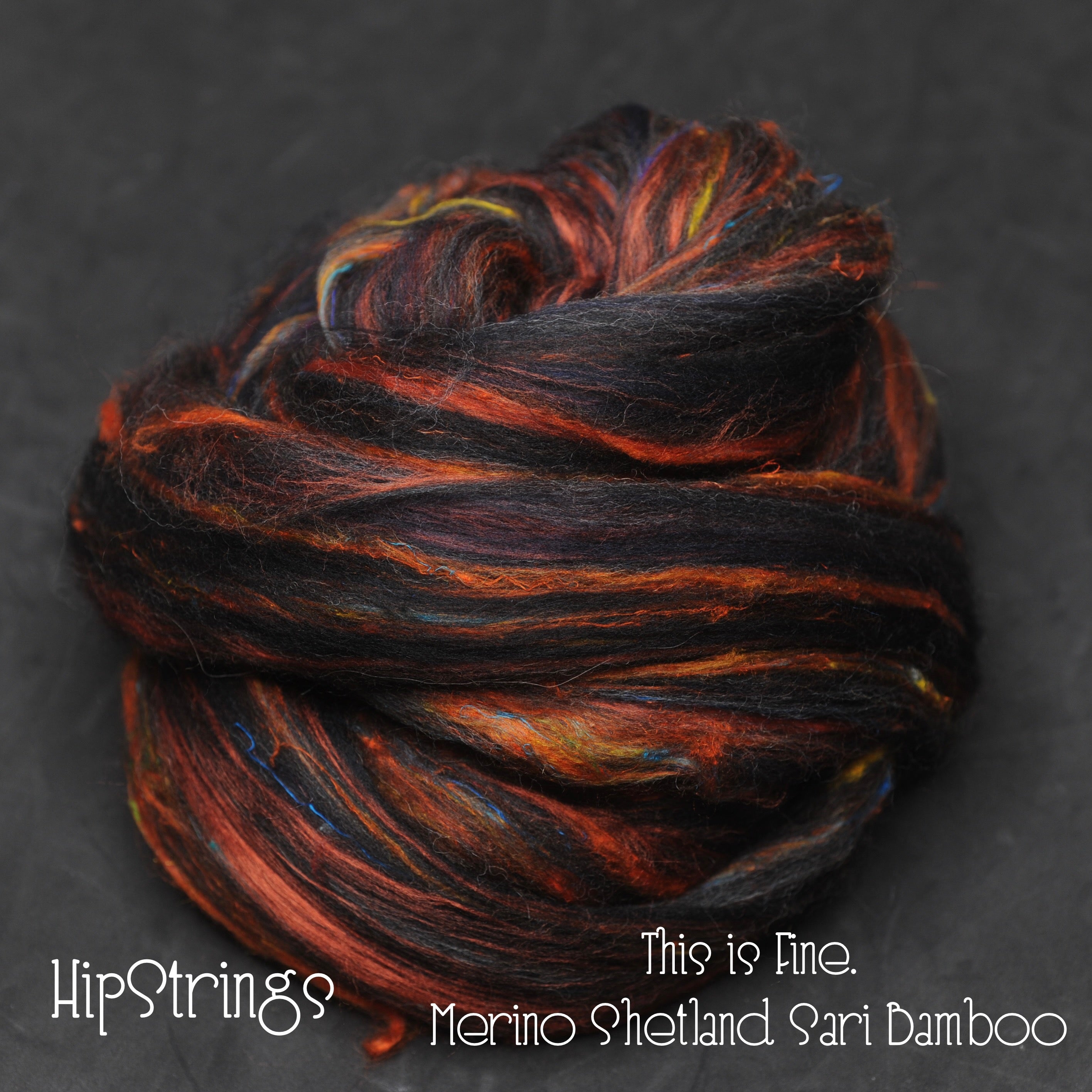 This is Fine Merino Shetland Sari Bamboo Signature Blend Combed Top - 4 oz