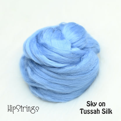 Tussah Silk Combed Top by the oz - Dyed and UnDyed