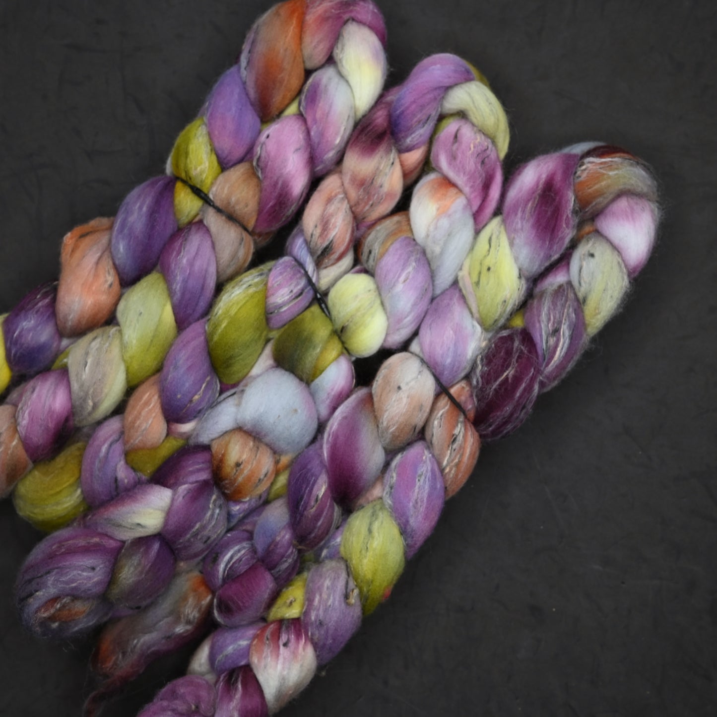 Farmer's Market on Hand Dyed Shaniko Wool Tweed Combed Top - 4 oz