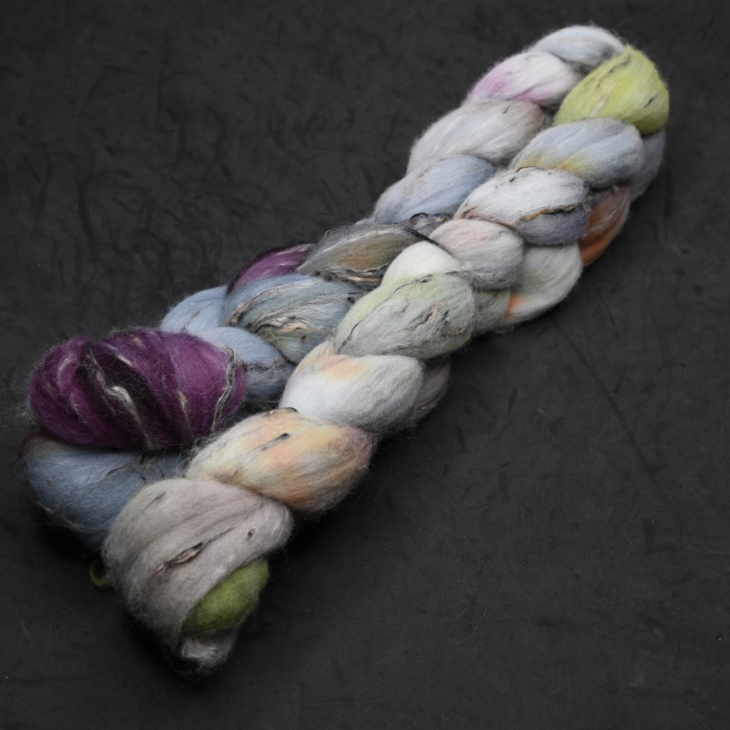 Haunted on Hand Dyed Shaniko Wool Tweed Combed Top - 4 oz