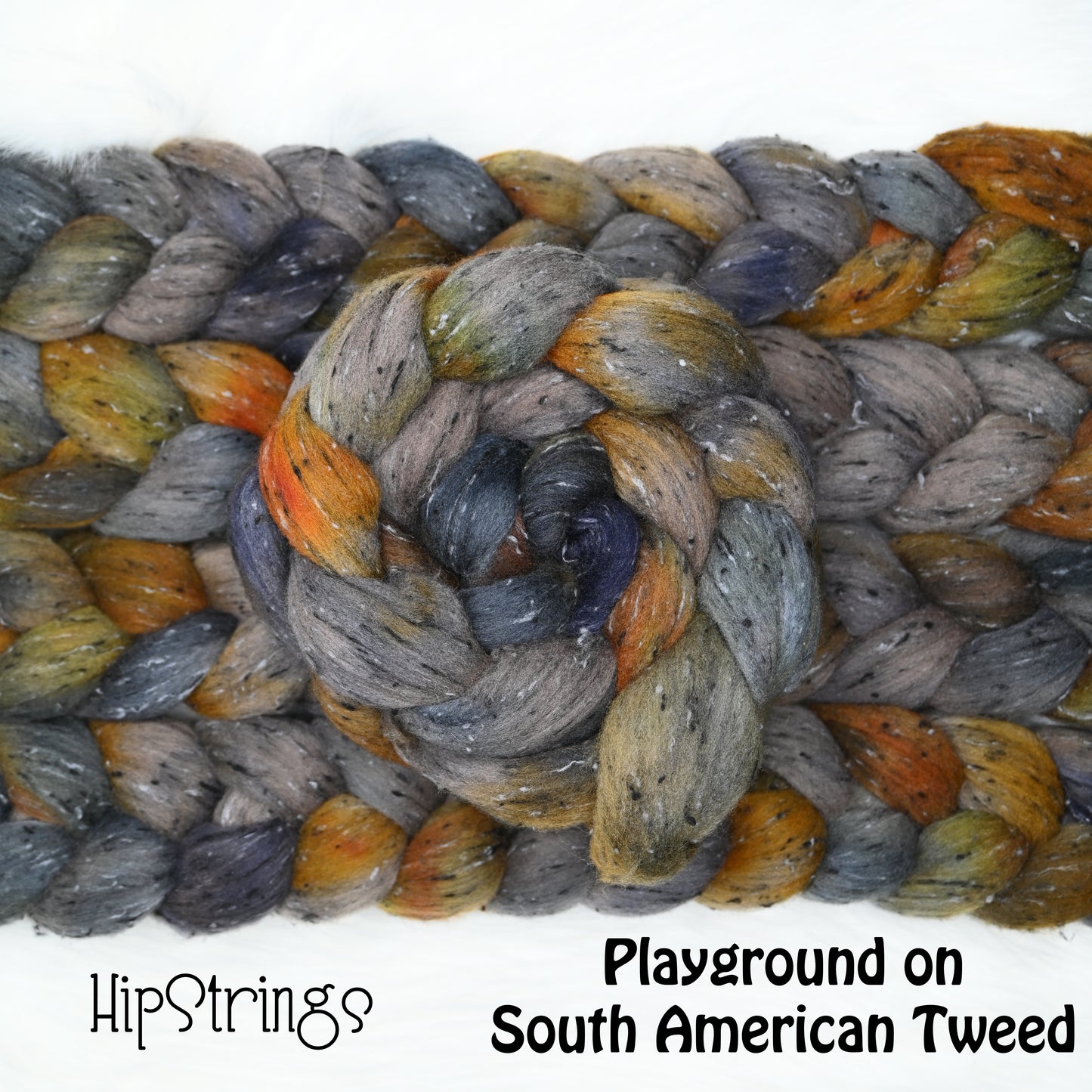 Playground on Hand Dyed Tweed South American Wool Viscose Combed Top - 4 oz