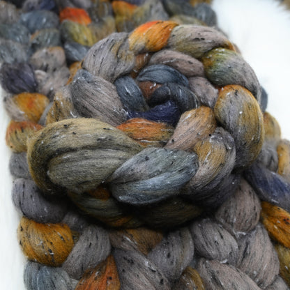 Playground on Hand Dyed Tweed South American Wool Viscose Combed Top - 4 oz