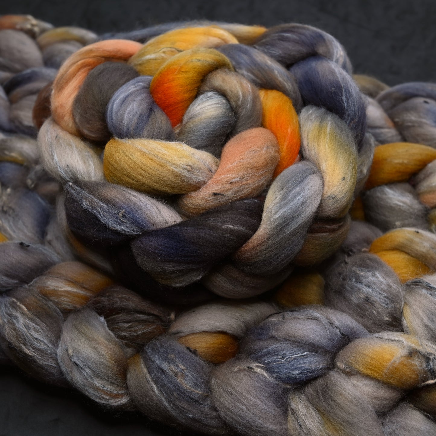 Playground on Hand Dyed Shaniko Wool Tweed Combed Top - 4 oz