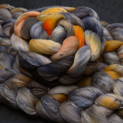 Playground on Hand Dyed Shaniko Wool Tweed Combed Top - 4 oz