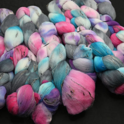 Tweenager on Hand Dyed Shaniko Wool Tweed Combed Top - 4 oz