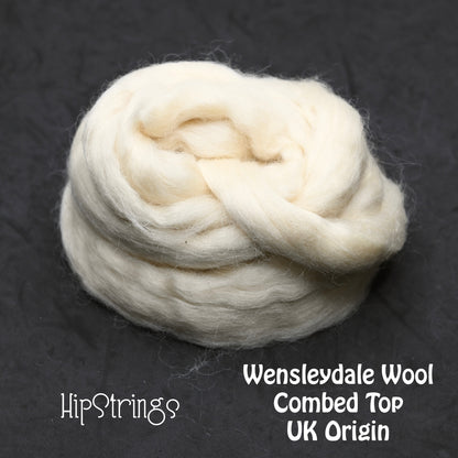 Wensleydale Wool Combed Top - 4 oz