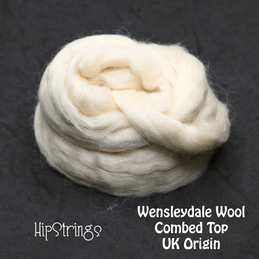 Wensleydale Wool Combed Top - 4 oz