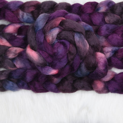 Advanced Marriage Counseling on Hand Dyed Wensleydale Wool Combed Top - 4 oz
