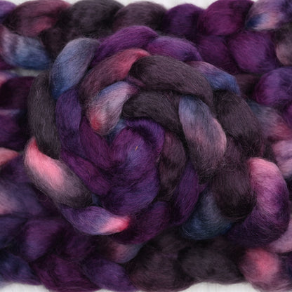 Advanced Marriage Counseling on Hand Dyed Wensleydale Wool Combed Top - 4 oz