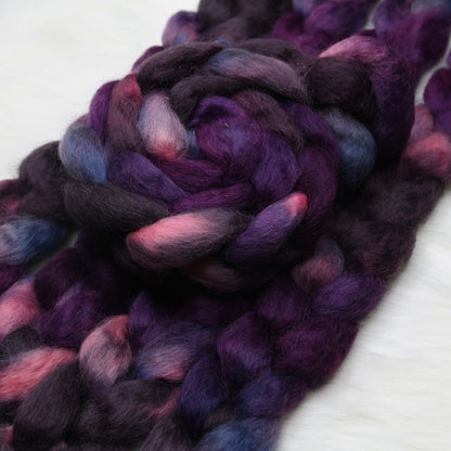 Advanced Marriage Counseling on Hand Dyed Wensleydale Wool Combed Top - 4 oz