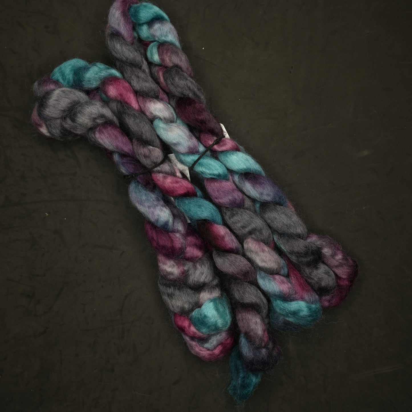 Exhausted Pigeon on Hand Dyed Wensleydale Wool Combed Top - 4 oz