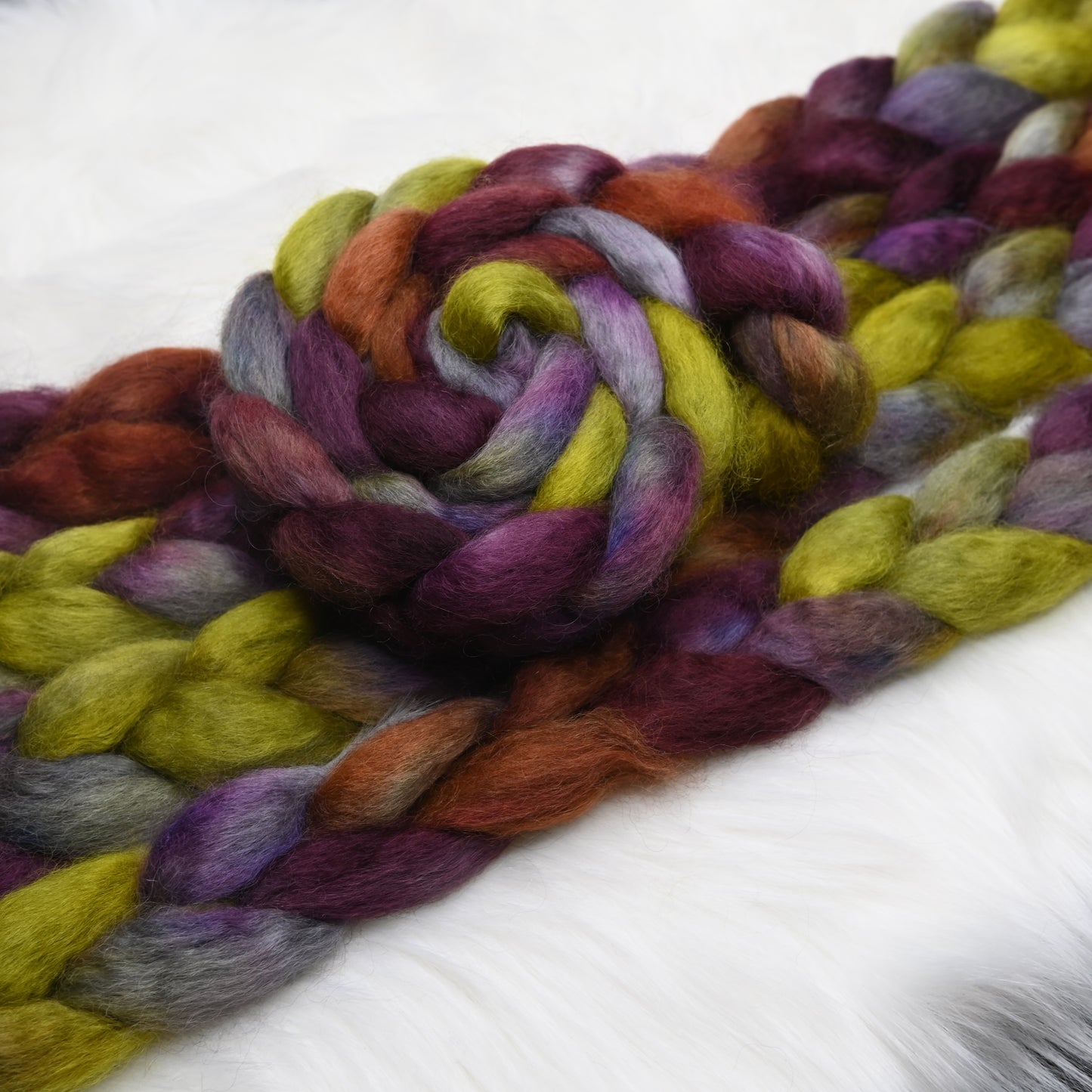 Farmer's Market on Hand Dyed Wensleydale Wool Combed Top - 4 oz