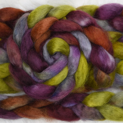 Farmer's Market on Hand Dyed Wensleydale Wool Combed Top - 4 oz