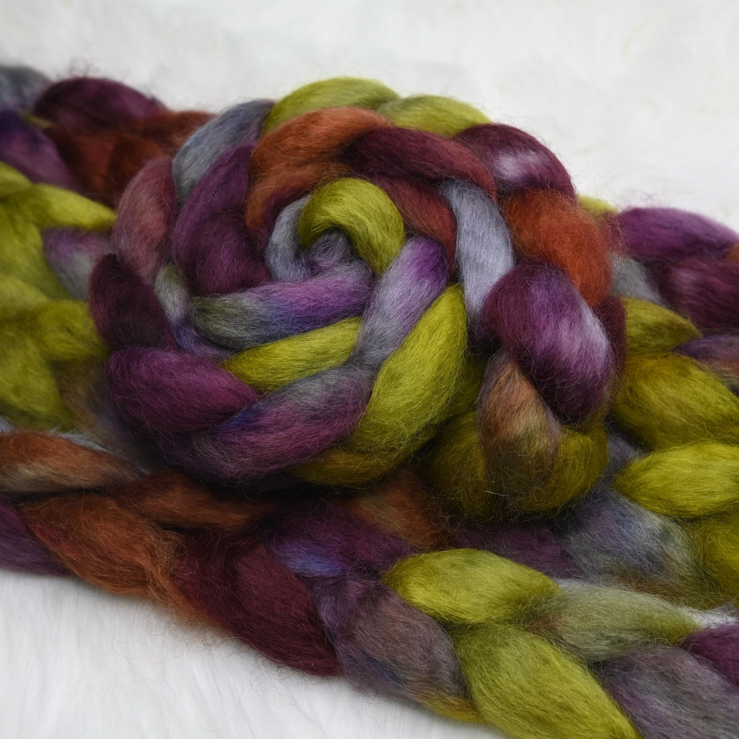 Farmer's Market on Hand Dyed Wensleydale Wool Combed Top - 4 oz