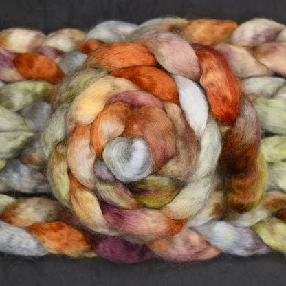 Haunted on Hand Dyed Wensleydale Wool Combed Top - 4 oz