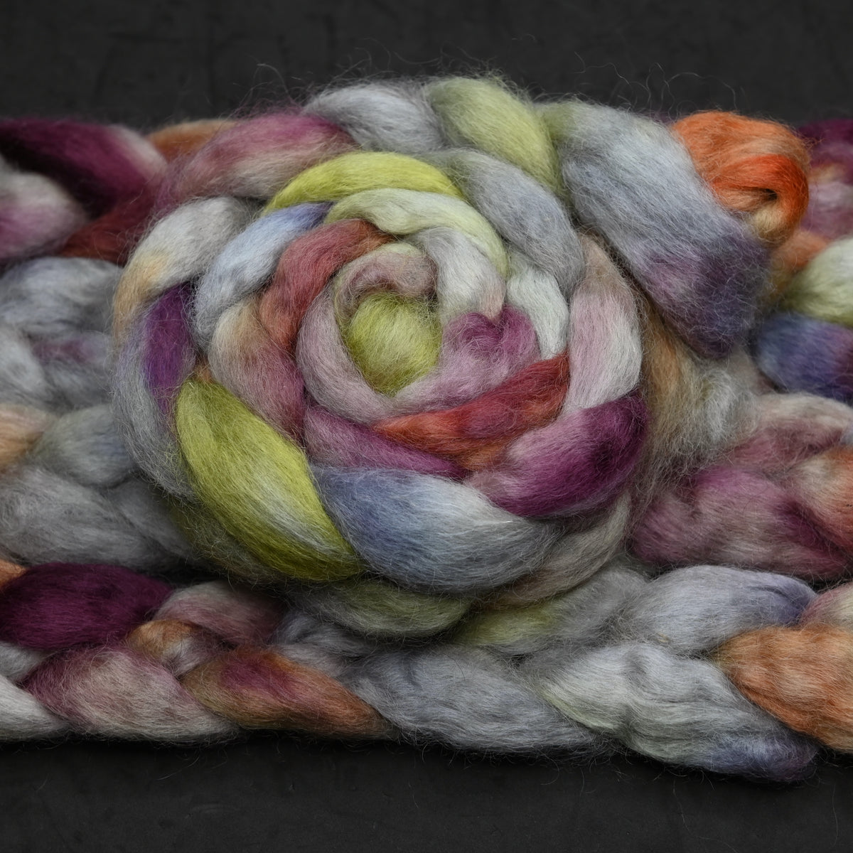 Haunted on Hand Dyed Wensleydale Wool Combed Top - 4 oz