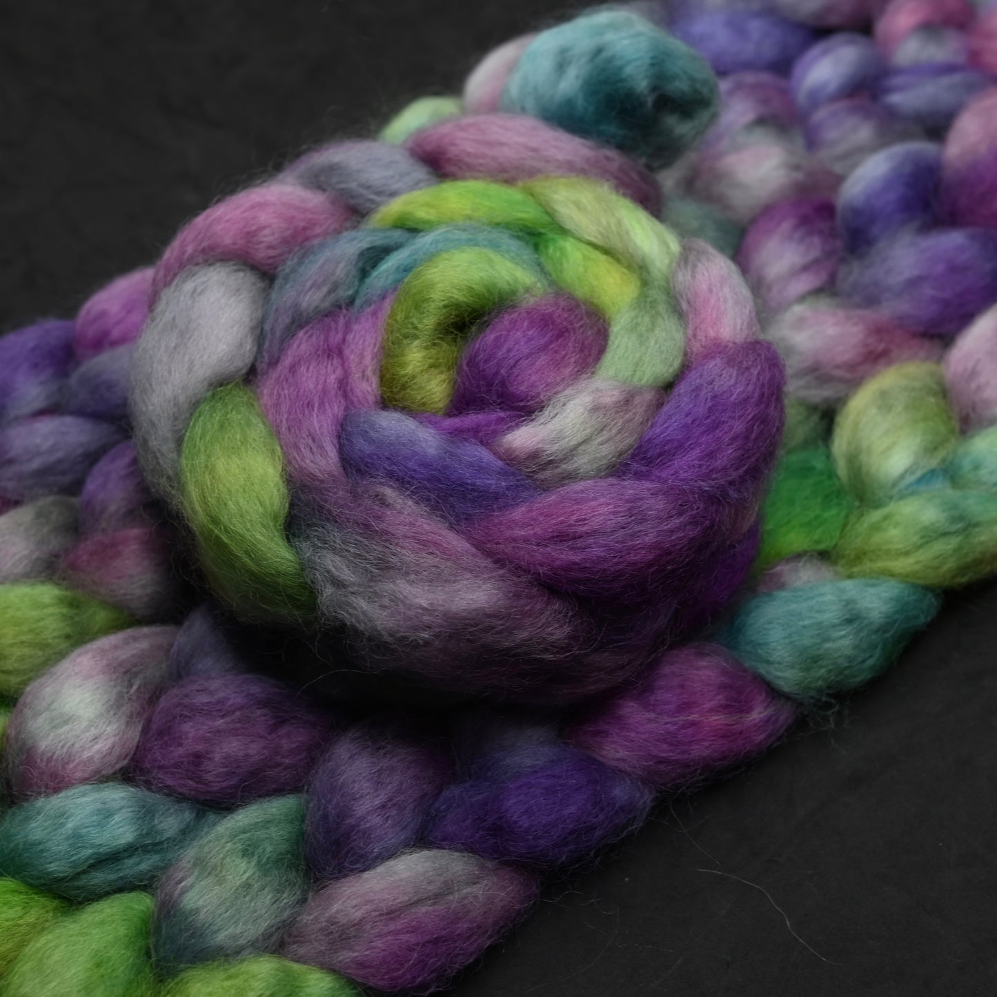 Magically Delicious on Hand Dyed Wensleydale Wool Combed Top - 4 oz