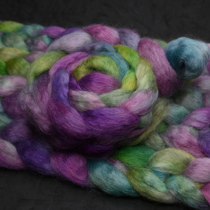 Magically Delicious on Hand Dyed Wensleydale Wool Combed Top - 4 oz