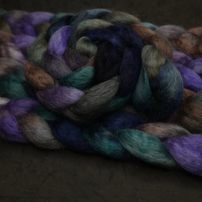 Restructuring on Hand Dyed Wensleydale Wool Combed Top - 4 oz