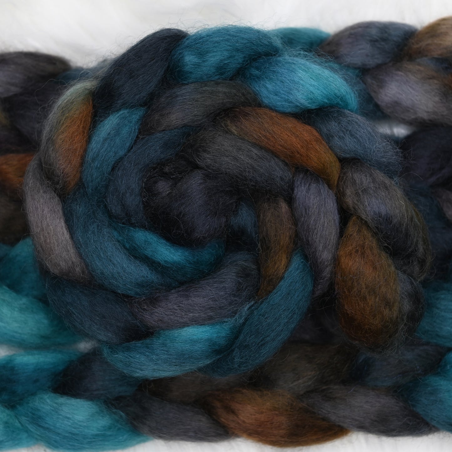 Underground River on Hand Dyed Wensleydale Wool Combed Top - 4 oz