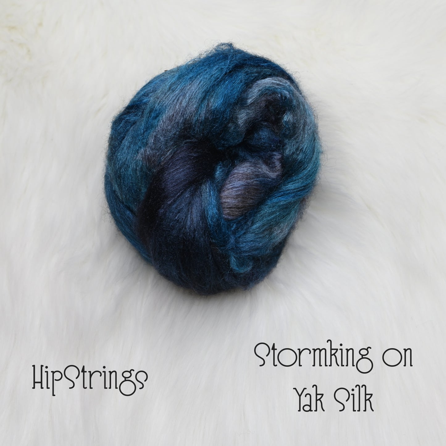 Stormking on Hand Dyed Yak Silk Combed Top - 2 oz
