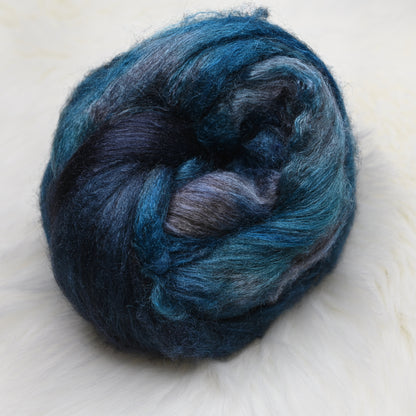 Stormking on Hand Dyed Yak Silk Combed Top - 2 oz