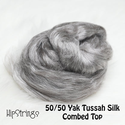 50/50 Yak Silk Combed Top - 2 oz