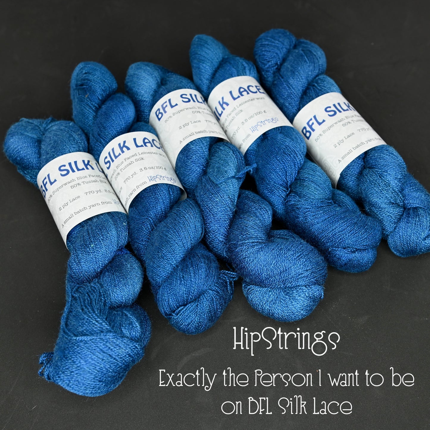 Exactly the Person I want to be on Hand Dyed SW BFL Silk Lace Yarn - 100g