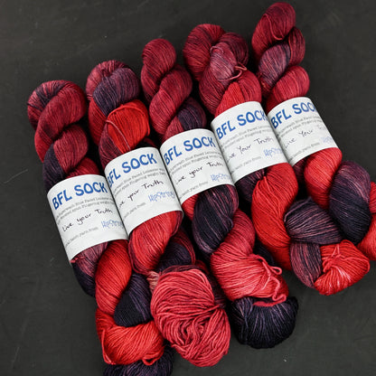 Live Your Truth on Hand Dyed SW BFL Wool Sock Yarn - 437 yd/3.5 oz