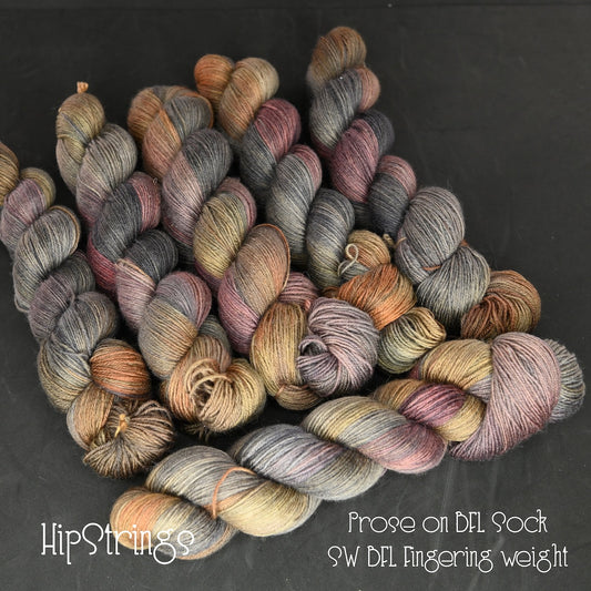 Prose on Hand Dyed SW BFL Wool Sock Yarn - 437 yd/100 g