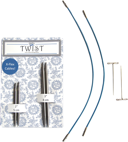 Chiaogoo TWIST Short Interchangeable Knitting Needles - 2" & 3" Tips