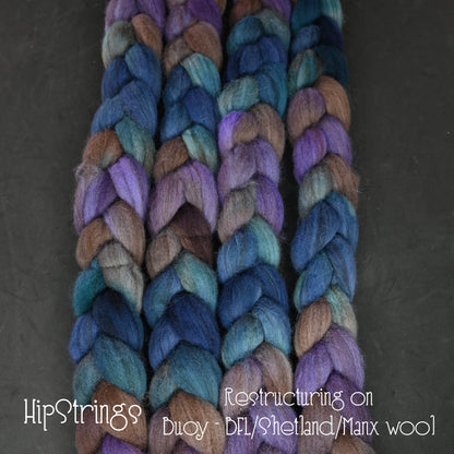 Restructuring on Hand Dyed Buoy (BFL/Shetland/Manx) Signature Blend - 4 oz