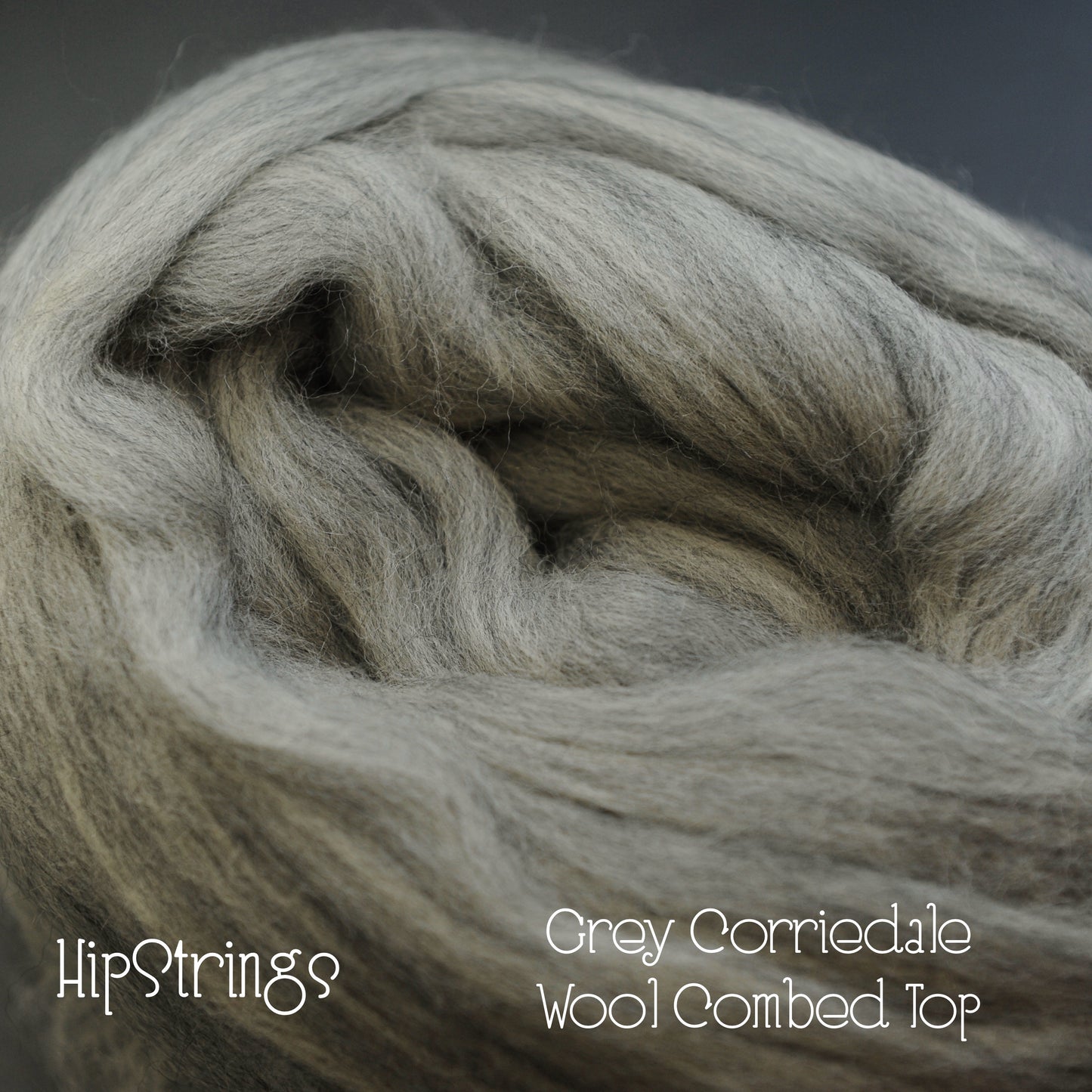 Grey Corriedale Combed Wool Top (4 oz)