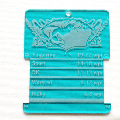 Spinners Control Card/ WPI tool - Clear and Various Colored Acrylic