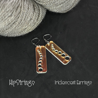Knitting Needle Gauge Earrings - Assorted Acrylic and Hardwood