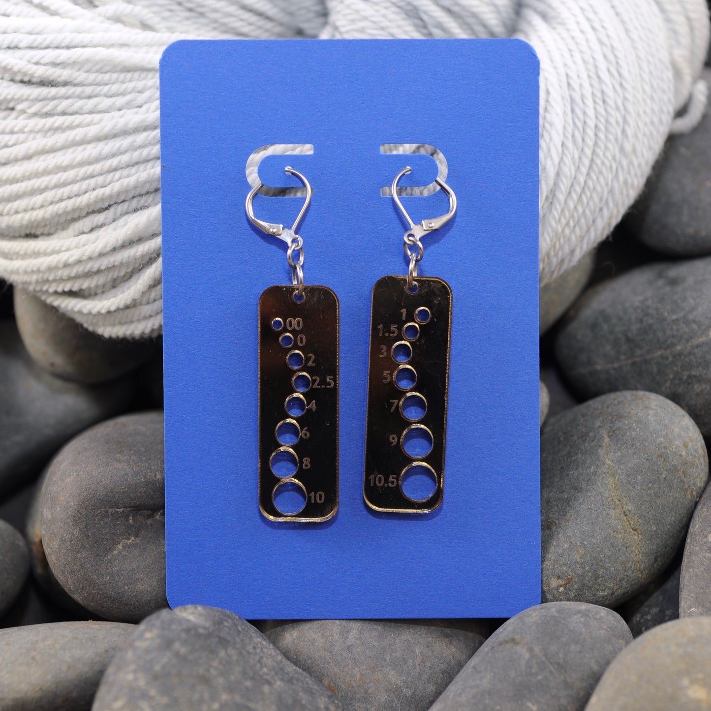 Knitting Needle Gauge Earrings - Assorted Specialty Acrylic