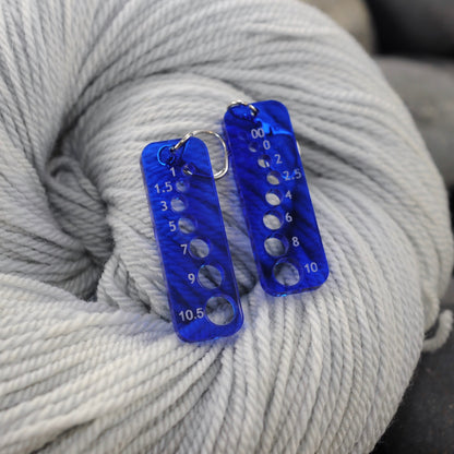 Knitting Needle Gauge Earrings - Assorted Transparent Acrylic