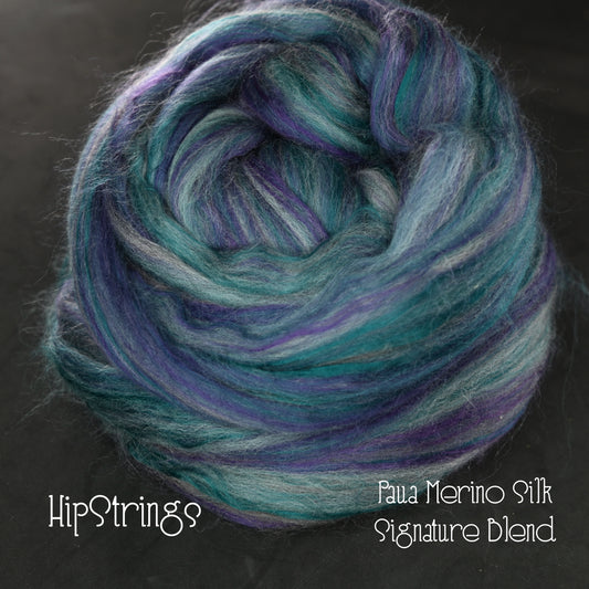 Paua Merino Silk Signature Blend Combed Top - 4 oz