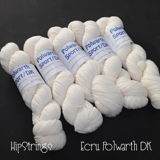 Undyed Polwarth wool DK yarn - 100g