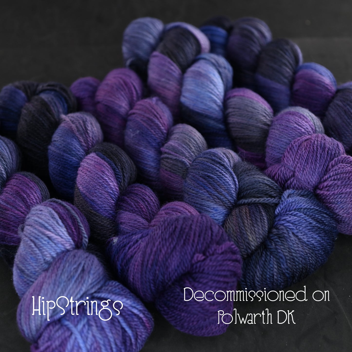 Decommissioned on Hand Dyed Polwarth wool DK yarn - 100 g