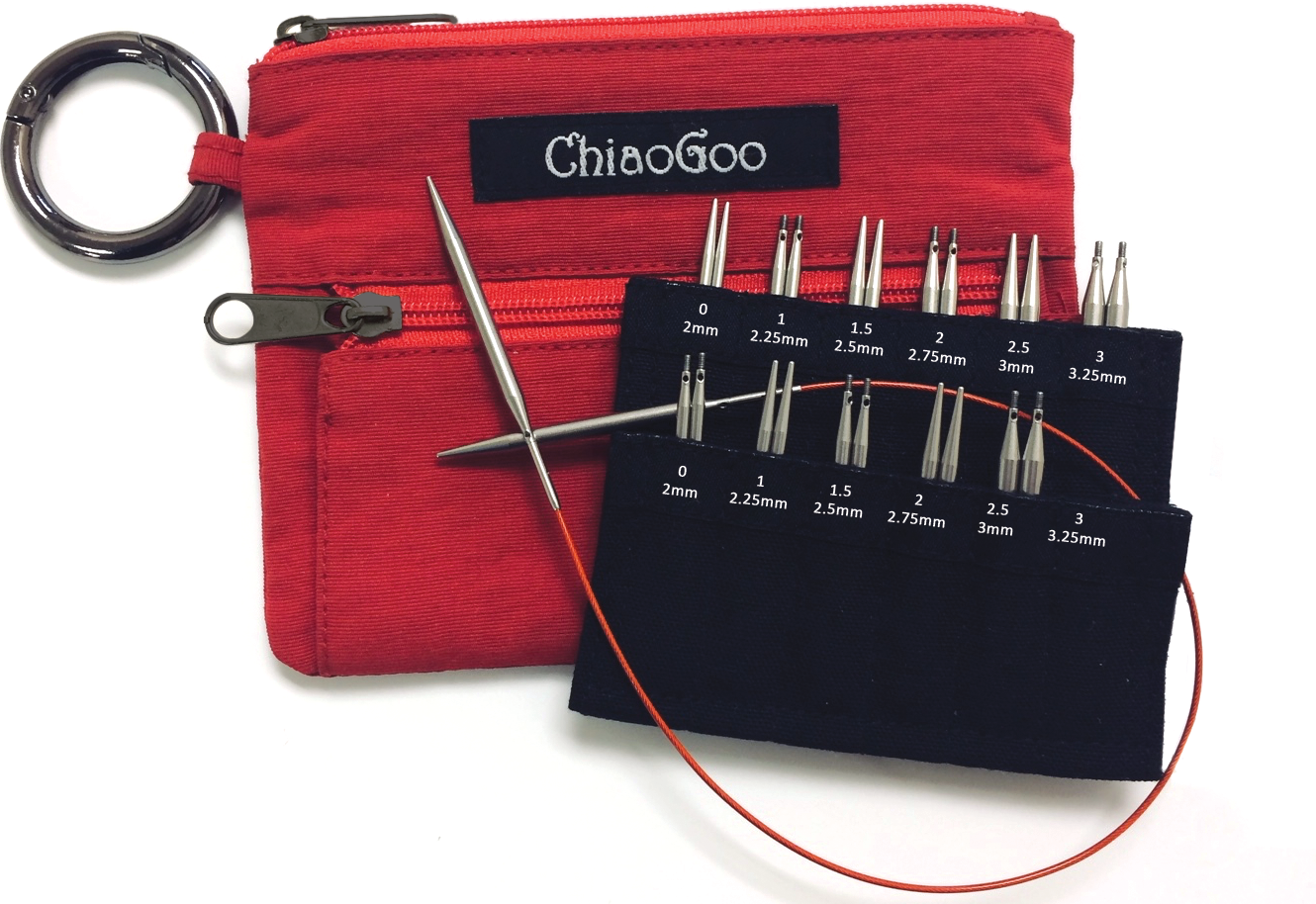 Chiaogoo TWIST Short Interchangeable Knitting Needles - 2 & 3 Tips