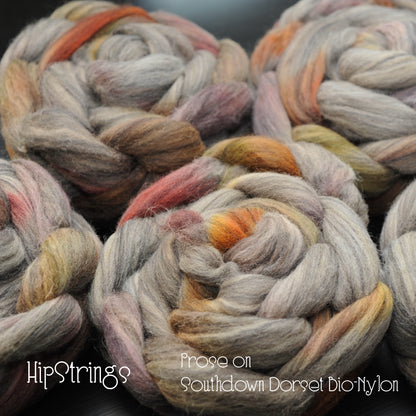 Prose - Hand Dyed Southdown/Dorset Horn/Bio-Nylon Combed Top - 4 oz